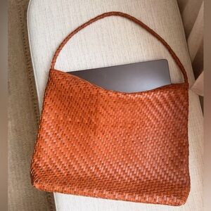 BEMBIEN Sera Tote- XL Handcrafted Woven Shoulder Bag in Sienna Color